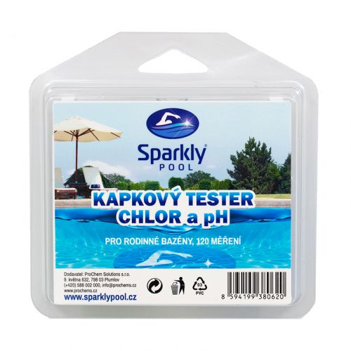 Foto - Kvapkový tester bazénovej vody - chlór a pH
