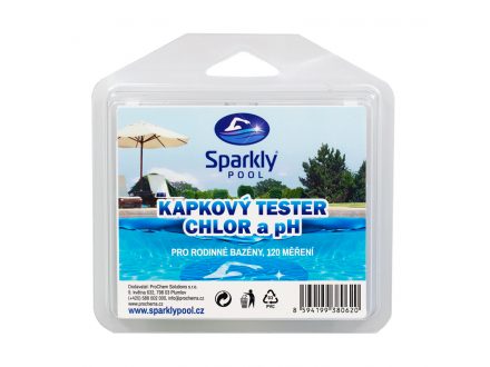 Foto - Kvapkový tester bazénovej vody - chlór a pH
