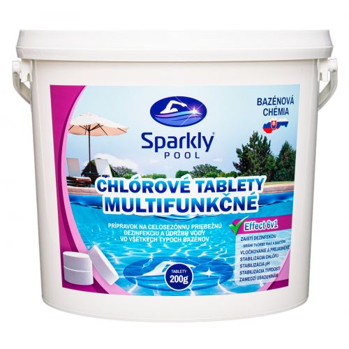 Chlórové tablety do bazéna 6v1 multifunkčné 200g 5 kg